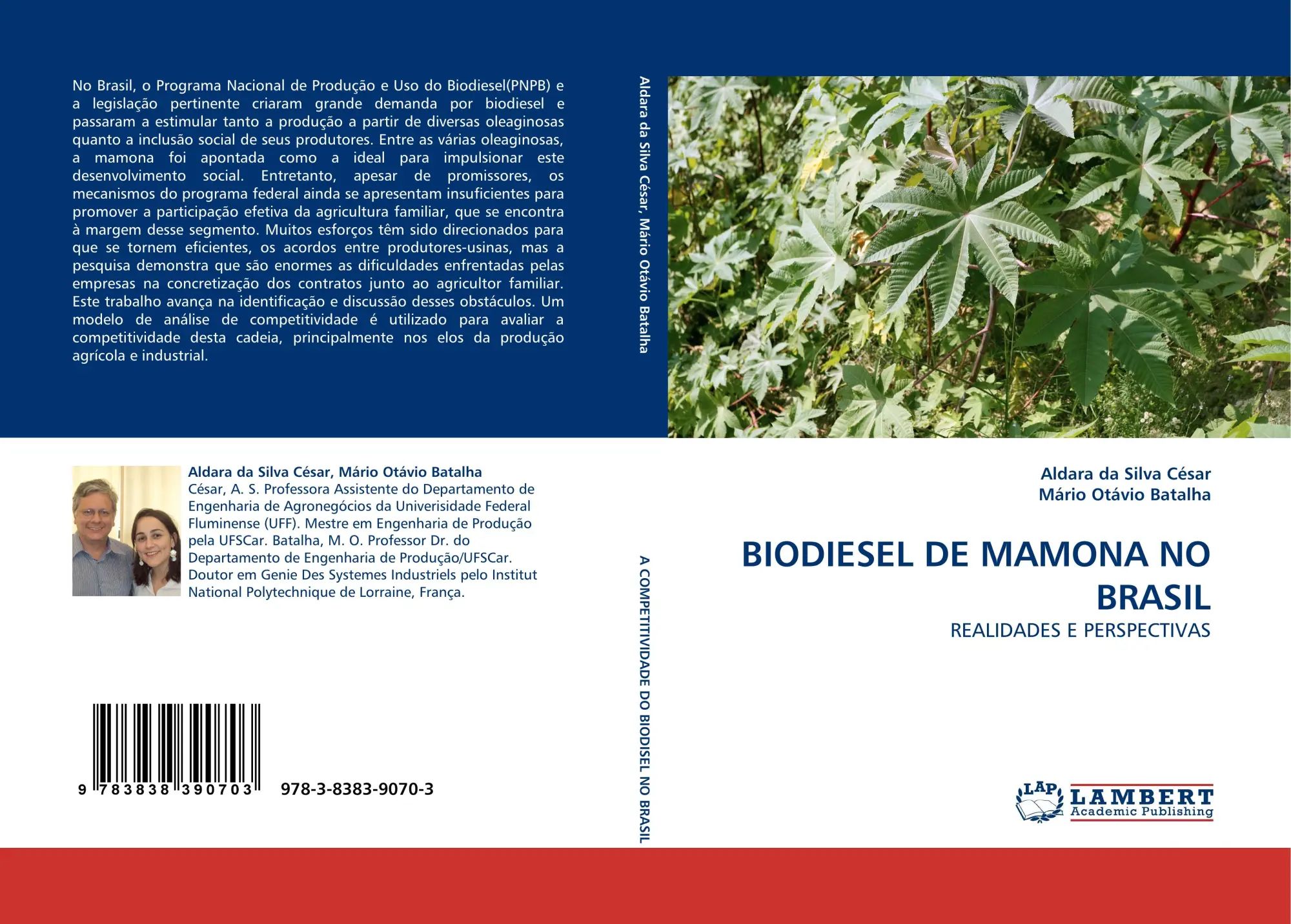 BIODIESEL DE MAMONA NO BRASIL / REALIDADES E PERSPECTIVAS / Aldara Da Silva César (u. a.) / Taschenbuch / 188 S. / Englisch / 2010 / LAP LAMBERT Academic Publishing / EAN 9783838390703 - Da Silva César, Aldara