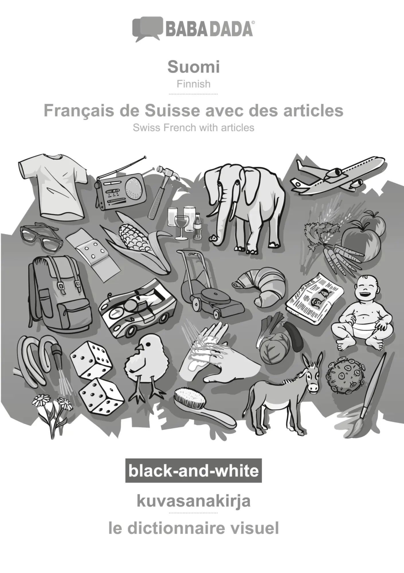 Suomi - Français de Suisse avec des articles, kuvasanakirja, BW / BABADADA Finnish - Swiss French with articles, visual dictionary, BW / Babadada Gmbh / Taschenbuch / Kartoniert Broschiert / Finnisch - Babadada Gmbh