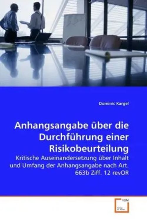 Anhangsangabe über die Durchführung einer Risikobeurteilung / Kritische Auseinandersetzung über Inhalt und Umfang der Anhangsangabe nach Art. 663b Ziff. 12 revOR / Dominic Kargel / Taschenbuch - Kargel, Dominic